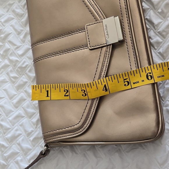 Calvin Klein Gold Baguette Bag with Flap Closure - Picture 12 of 15